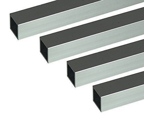 安田 アルミ角パイプ 1m 1.5x25x25mm シルバー 4本組