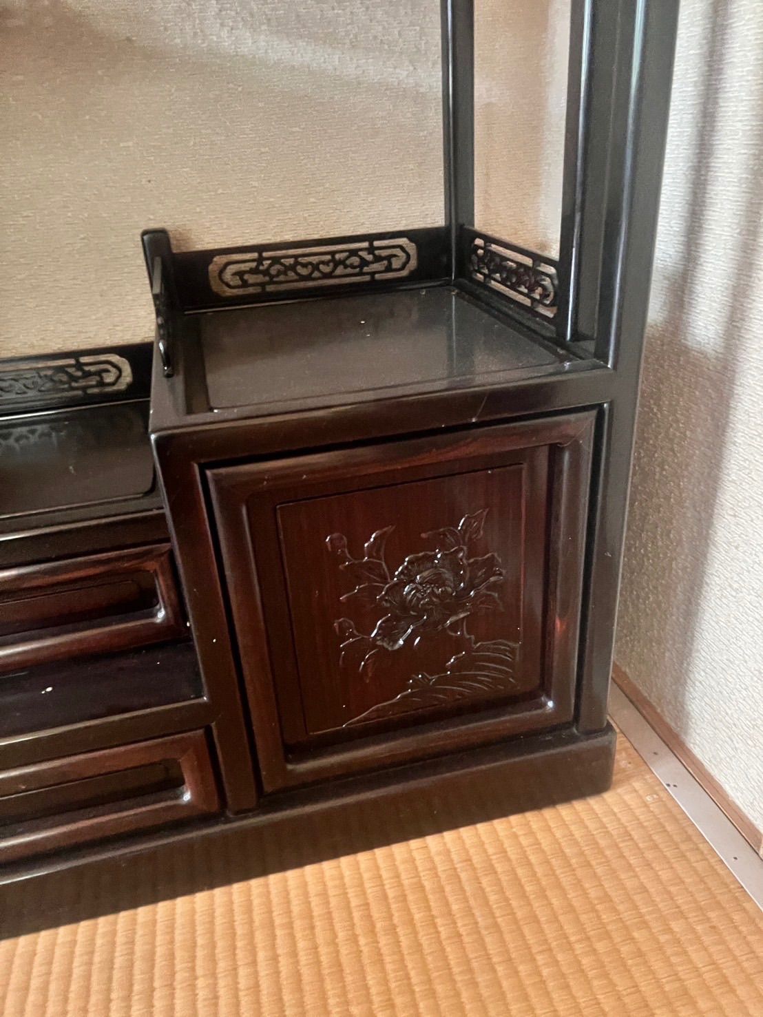 枯れた味わいの江戸時代衣装箪笥 アンティークチェスト 江戸時代 古録