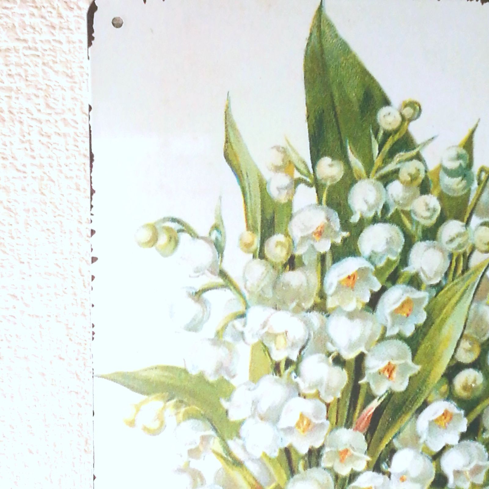 ブリキ看板 スズラン② プレート アンティーク調 ヴィンテージ風