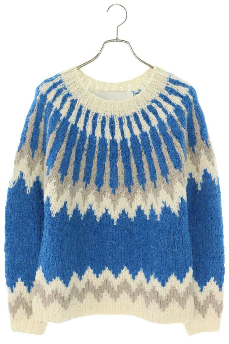 アンダースンベル  HANDMADE NORDIC CREW-NECK SWEATER ノルディックニット メンズ M