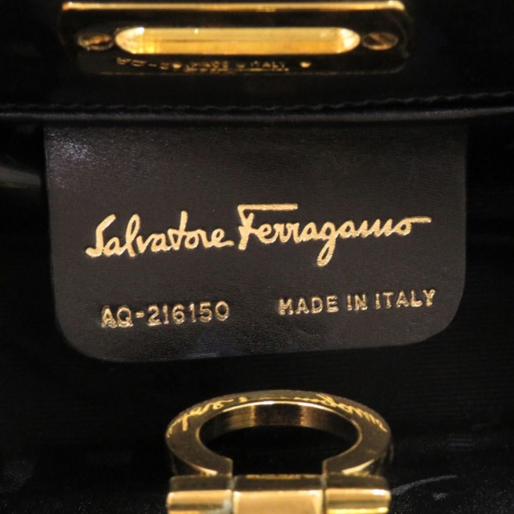 美品】サルヴァトーレ フェラガモ ハンドバッグ カーフレザー