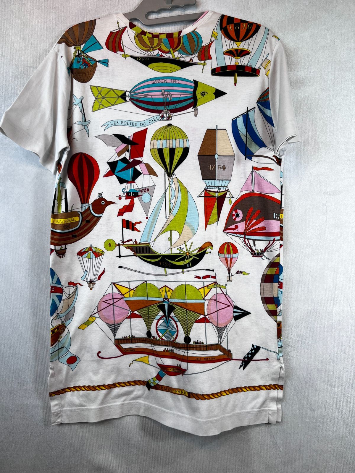 HERMES - エルメス LES FOLIES DU CIEL Tシャツ エルメス】【HERMES】Les Folies Du Ciel Tシャツ Mサイズ 大空