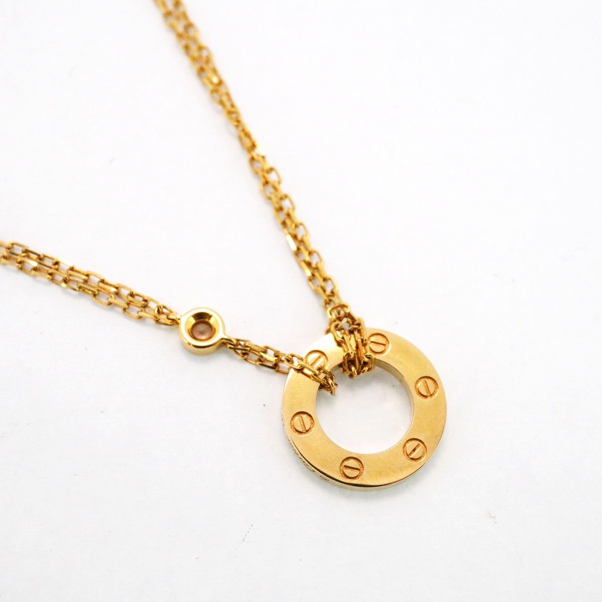 5jdb0930】カルティエ ネックレス ラブ 2PD K18YG イエローゴールド  