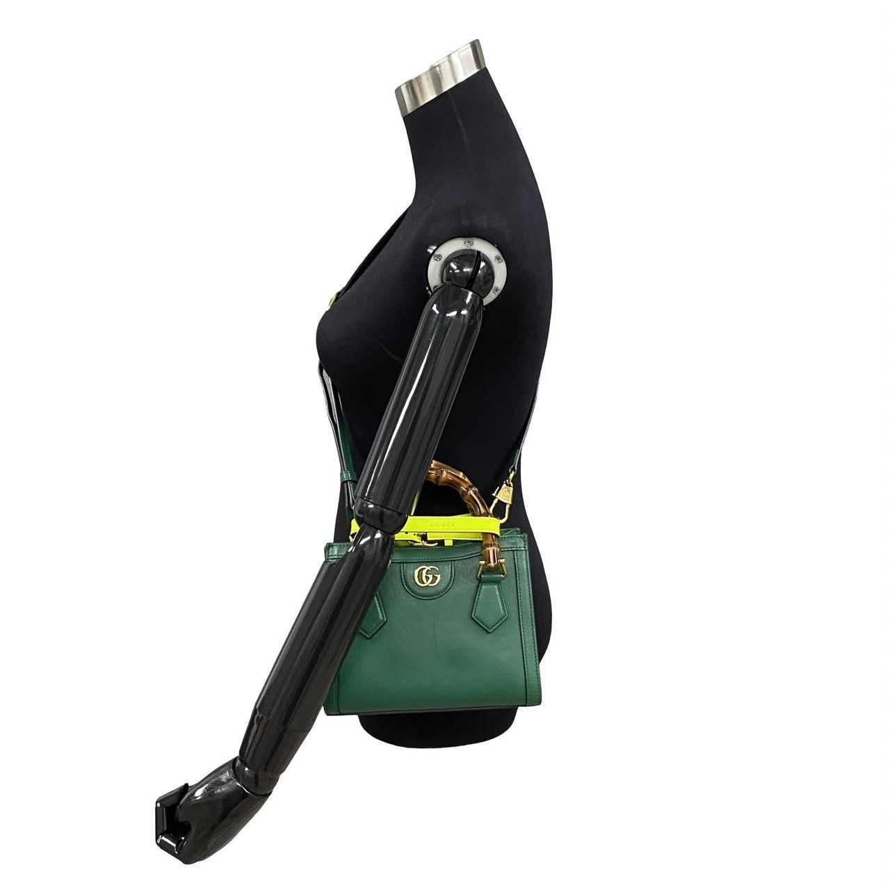 ほぼ未使用 箱付 GUCCI グッチ ダイアナ ミニ トート バンブー