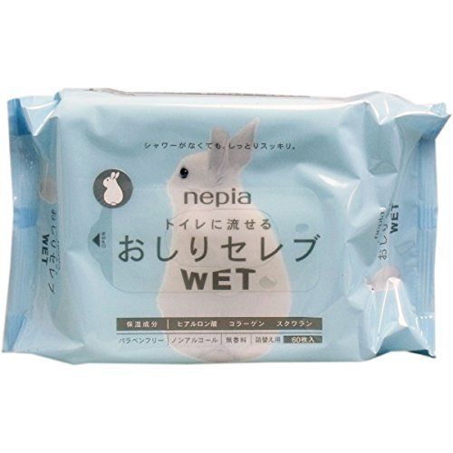 【お徳用 10 セット】 ネピア おしりセレブWET 詰替え用 無香料 60枚入×10セット