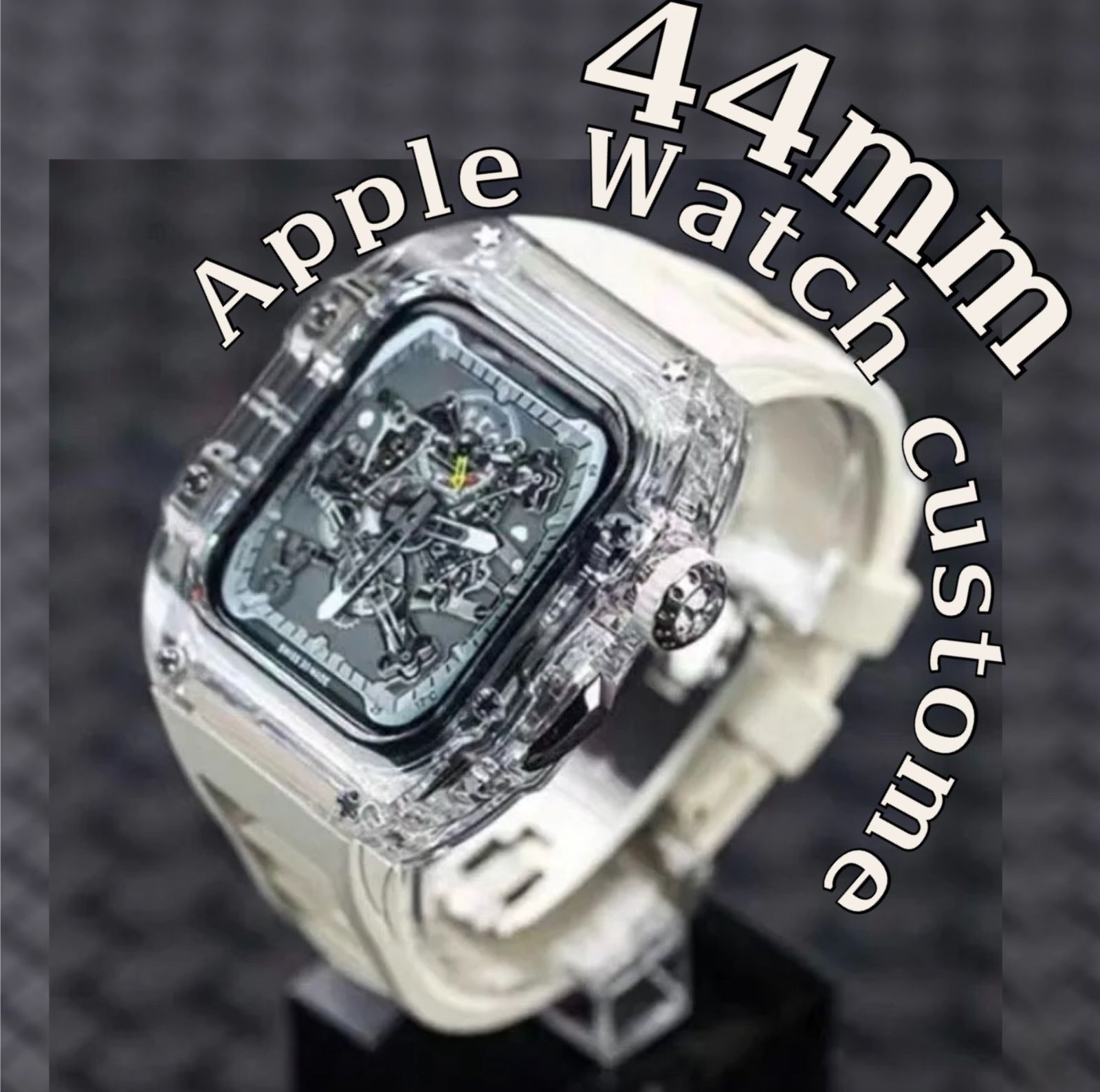 45mm 44mm用 アップルウォッチバンド ラバーベルト カバー Apple Watch ケース スポーツ 17