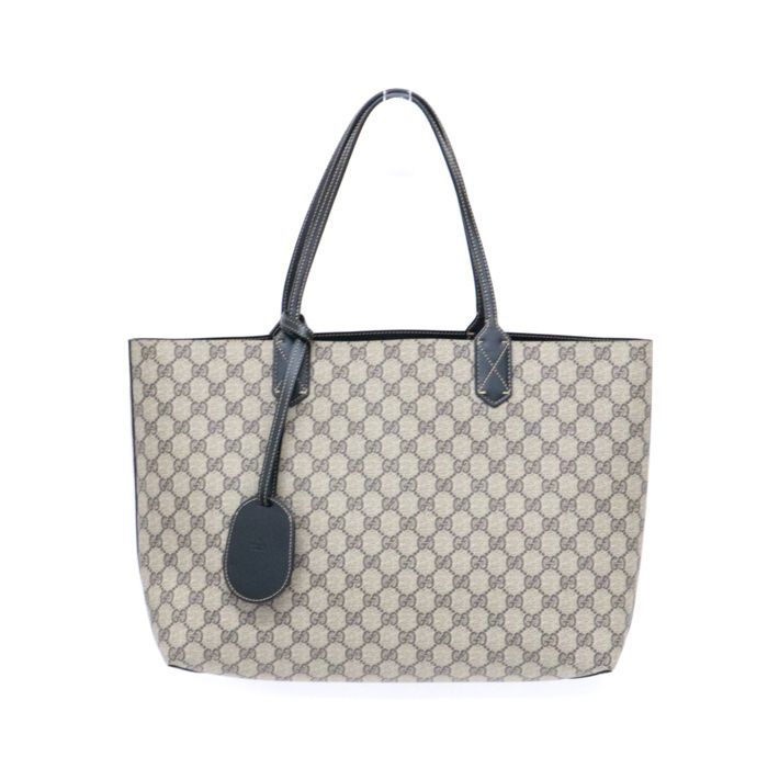 グッチ　GGスプリーム　トートバッグ　ハンドバッグ　肩掛け可　A4可　PVC 良品 GUCCI グッチ トートバッグ GGスプリーム 肩掛け可 A4収納