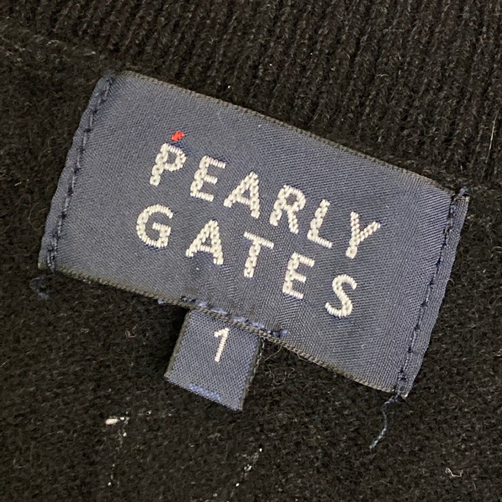 サイズ：1 PEARLY GATES パーリーゲイツ  カシミヤ ニット セーター  ブラック系 [240101452895] ゴルフウェア レディース ストスト PEARLY GATES パーリーゲイツ カシミヤ ニットセーター ブラック
