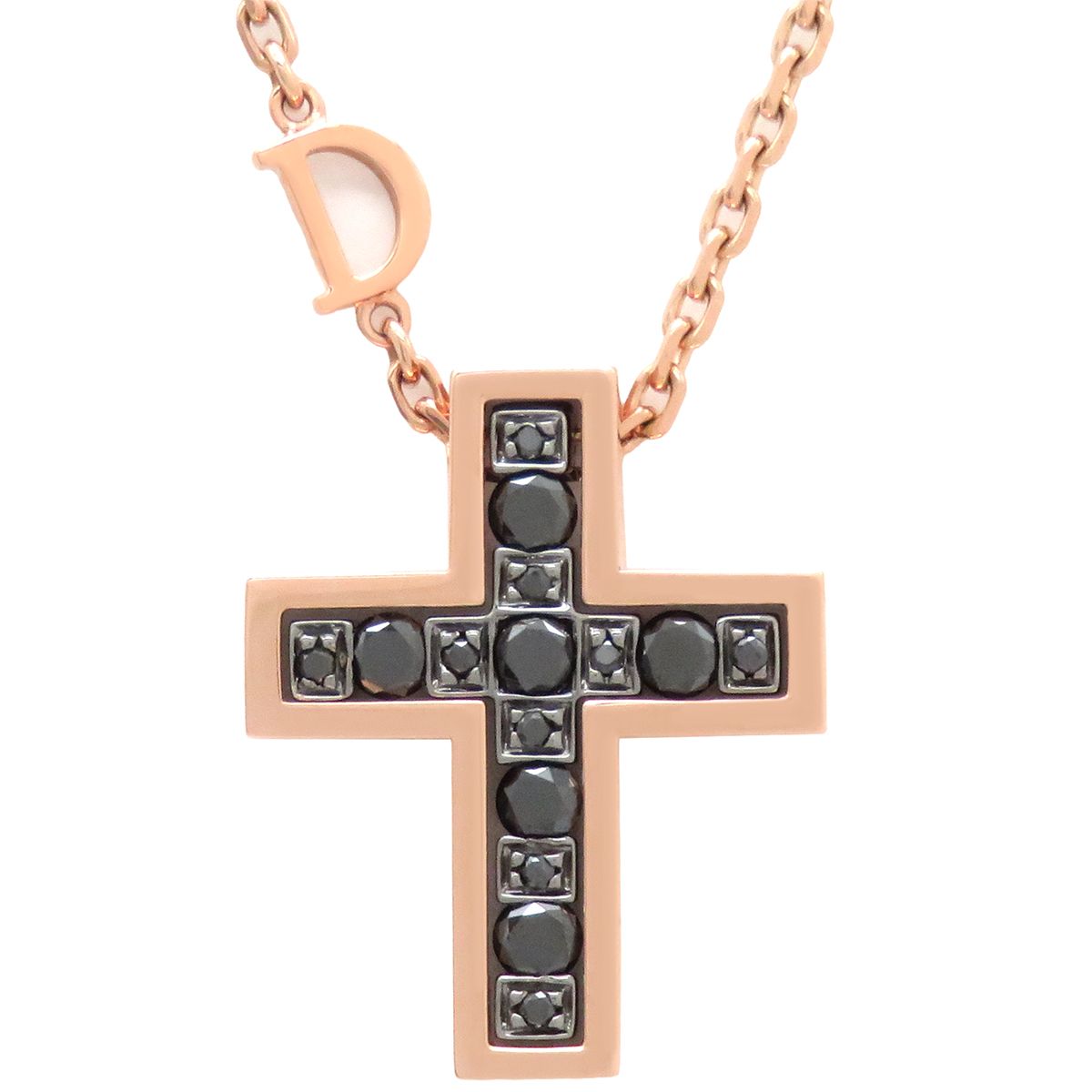 ダミアーニ☆k18 750☆ペンダントトップ　ネックレス☆ダイヤ☆クロス DAMIANI ダミアーニ クロス ダイヤネックレス K18WG 750 箱