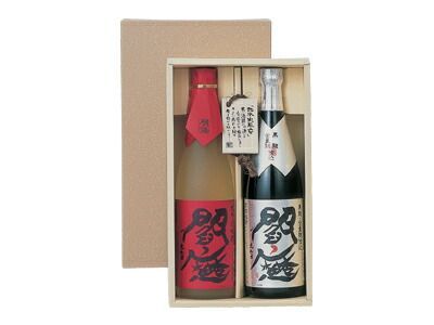 4合瓶地酒かぶせ箱焼酎 2本用 K-46