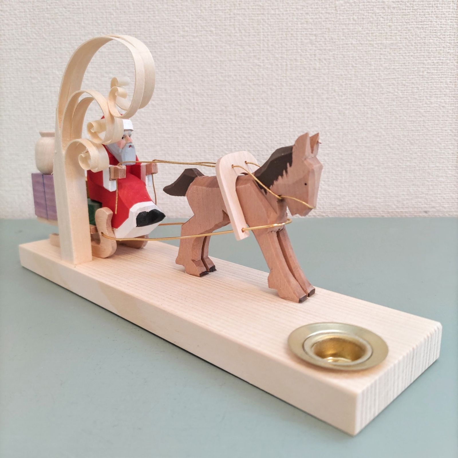 お値段考慮品 ドイツ工芸品 馬ソリサンタクロース キャンドル お値段考慮品 ドイツ工芸品 馬ソリサンタクロース キャンドル
