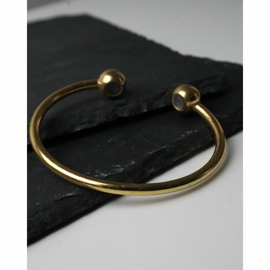 double end ball gold color vintage bangle ダブル エンドボール ゴールドカラー ヴィンテージ バングル ブレスレット