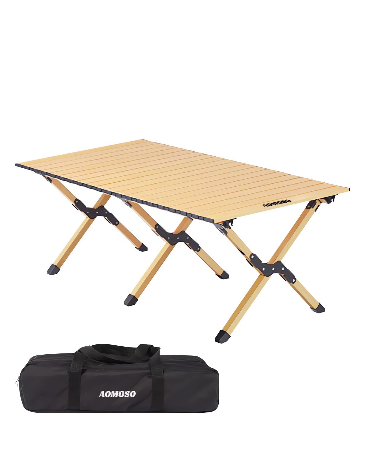 【新着商品】簡単組立 収納 収納バッグ付 コンパクト ローテーブル 折りたたみ キャンプ 木目のような色アウトドアテーブル アウトドア アウトドアテーブル DJZ Aomoso