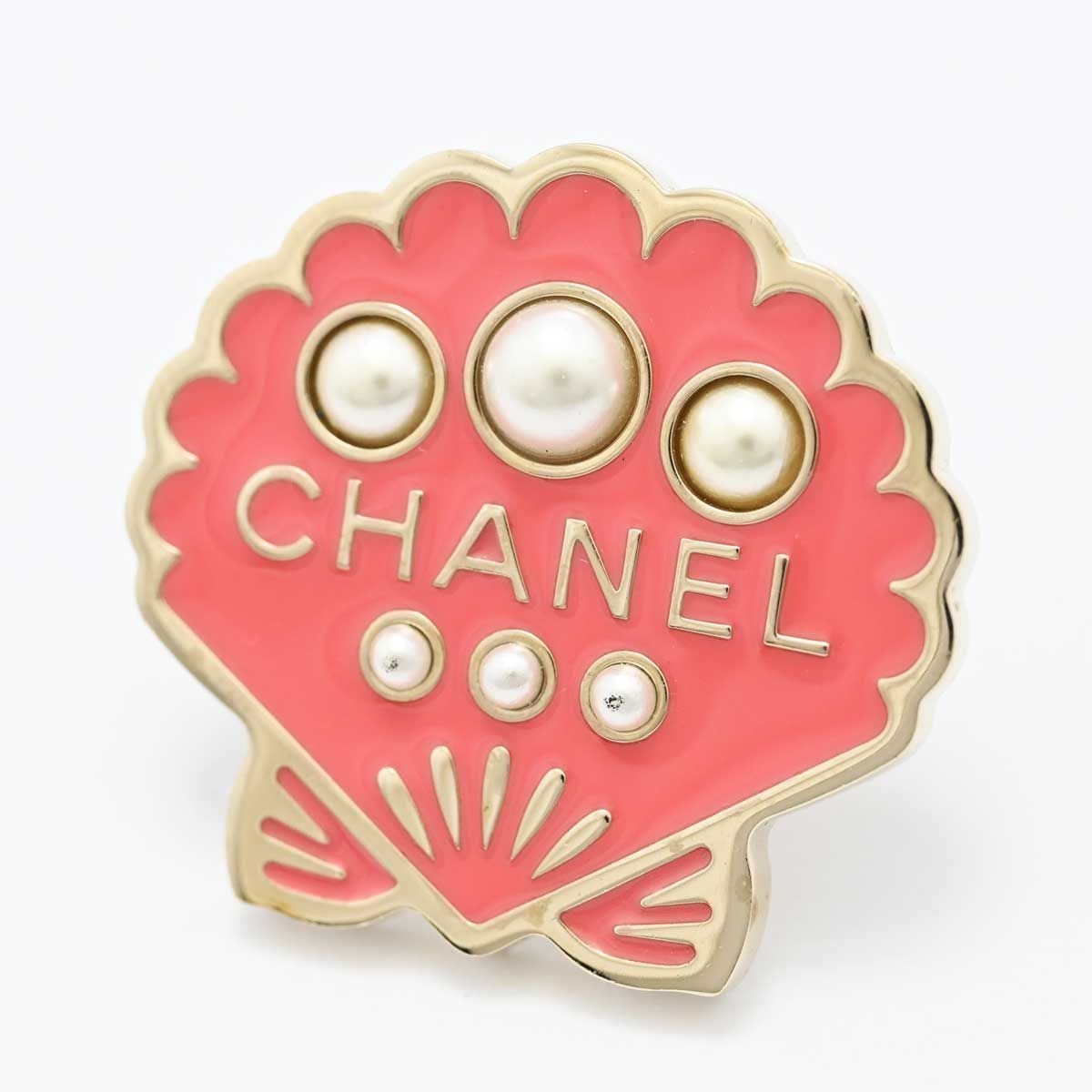 3300) シャネル CHANEL 貝殻モチーフ ピンクブローチ フェイク 3300) シャネル CHANEL 貝殻モチーフ ピンクブローチ フェイク