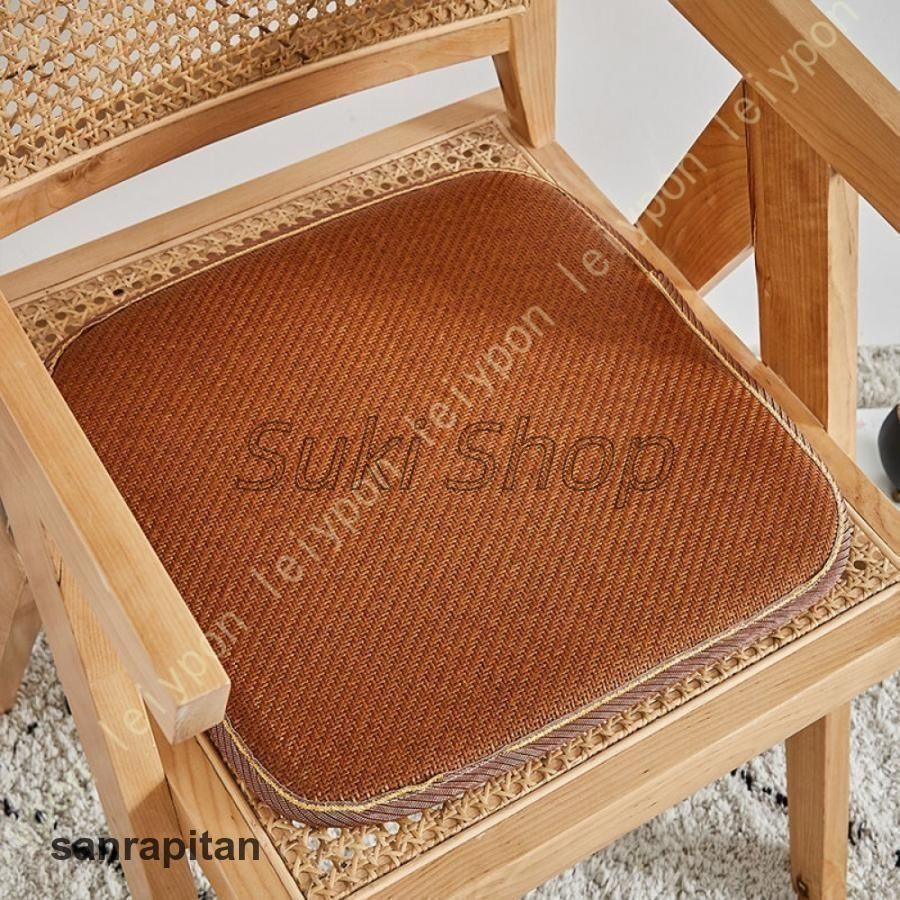 シェニールダイニングシートきクッション　グリーン　4枚セット シェニールダイニングシートきクッション グリーン 4枚セット