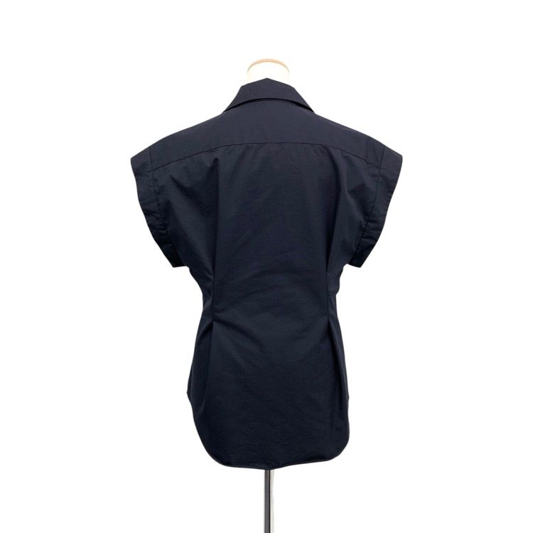 LOEFF ロエフ スーピマコットンブロードウエストポイントクラシカルシャツ ブラウス ネイビー 1 8816-299-0017