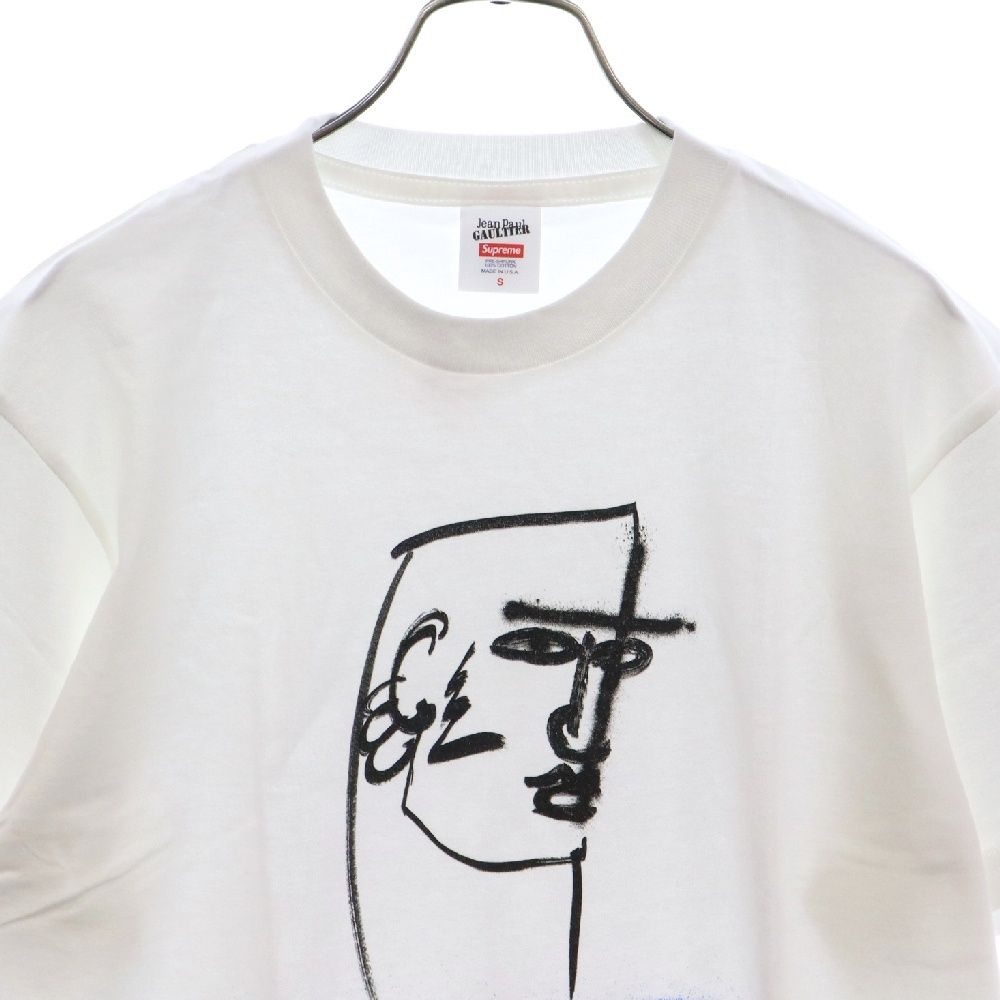 Supreme × Jean Paul Gaultier / 半袖シャツ/M/レーヨン/ホワイト// SUPREME (シュプリーム) 19SS Jean Paul Gaultier Tee ジャンポール