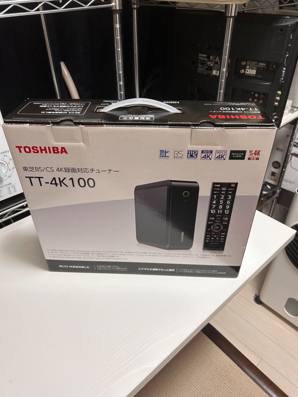 未使用品】東芝 BS/CS 4K録画対応チューナー 新4K衛星放送対応 TT-4K100 - メルカリ