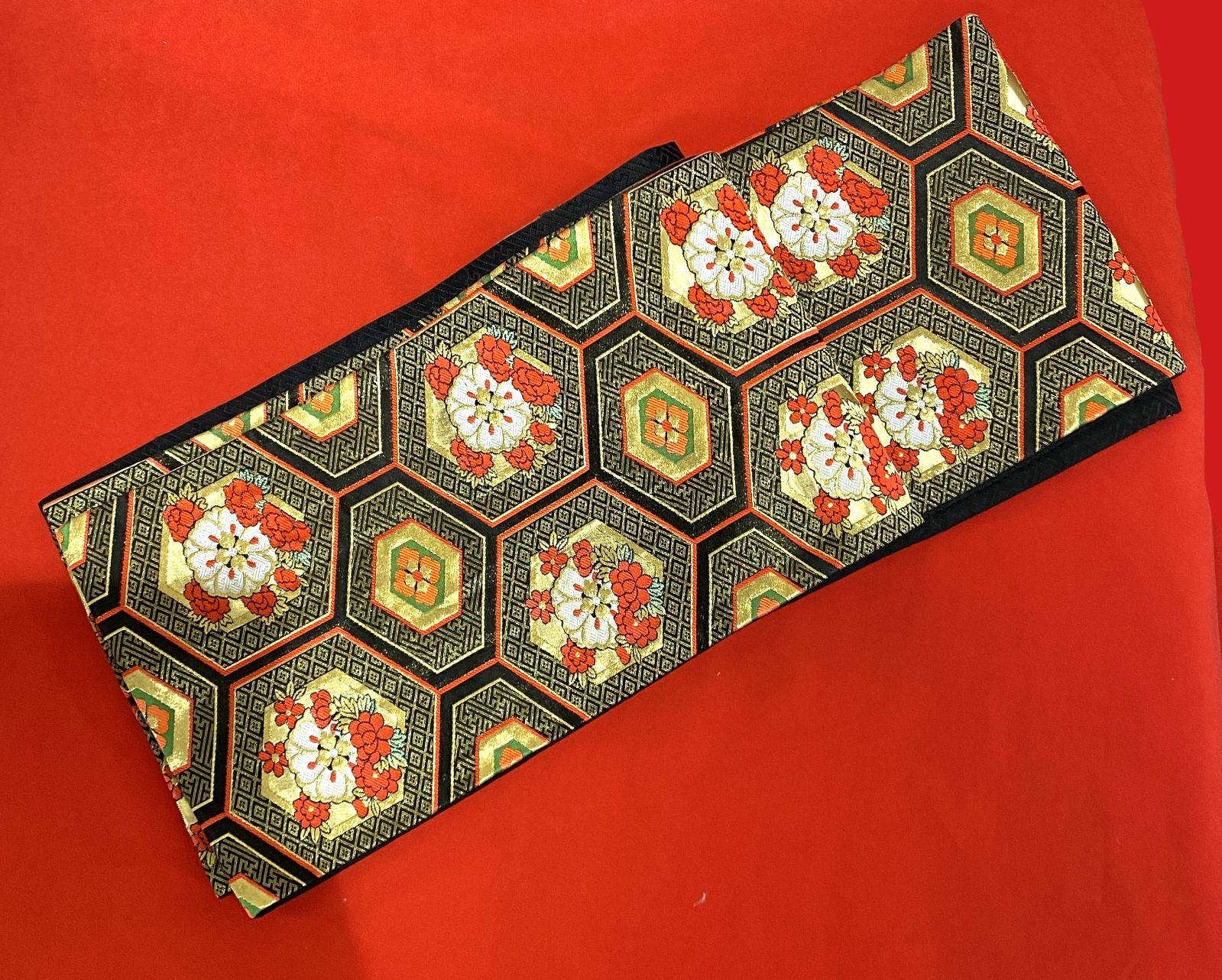 753 七五三 子供 袋帯 全通柄 七歳 正絹