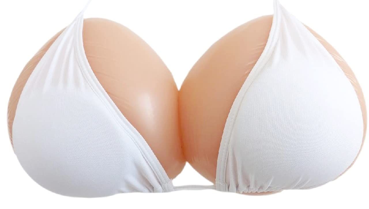 [ミコプエラ] 三角形 乳癌パッド シリコンバスト 人工乳房 左右2個セット 胸パッド (2300グラム×2) [2300グラム×2]