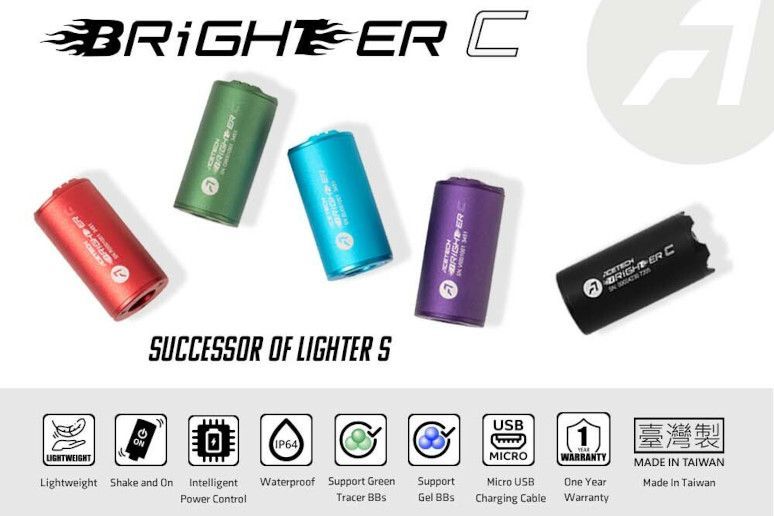 送料無料，お得 ACETECH製 コンパクト トレーサー ユニットBRIGHTER C 全5種カラートレーサー  14mm逆ネジ仕様 ブラック ブルー グリーン パープル レッド その他