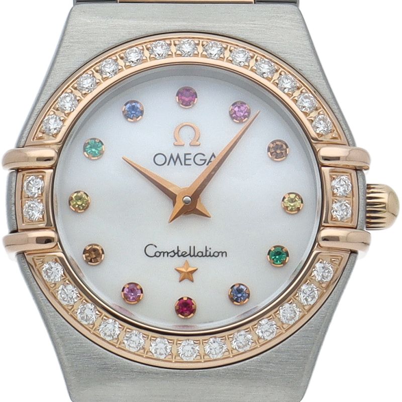 オメガ コンステレーションミニ アイリス 22.5mm ダイヤベゼル シェル