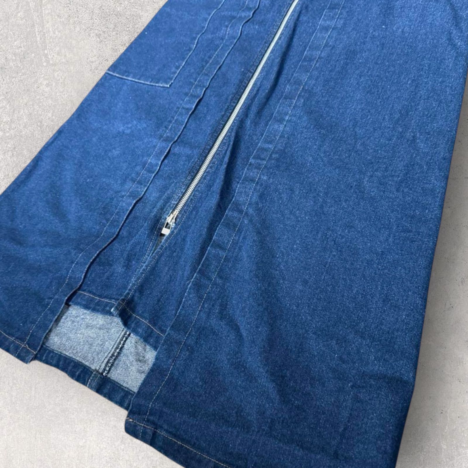 フロントジップデニムジャンパースカート