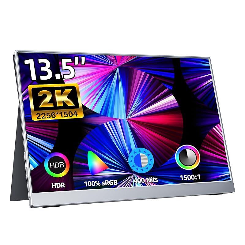 新品】 モバイルモニター kksmart 13.5インチ 超薄型 超軽量380g 狭 