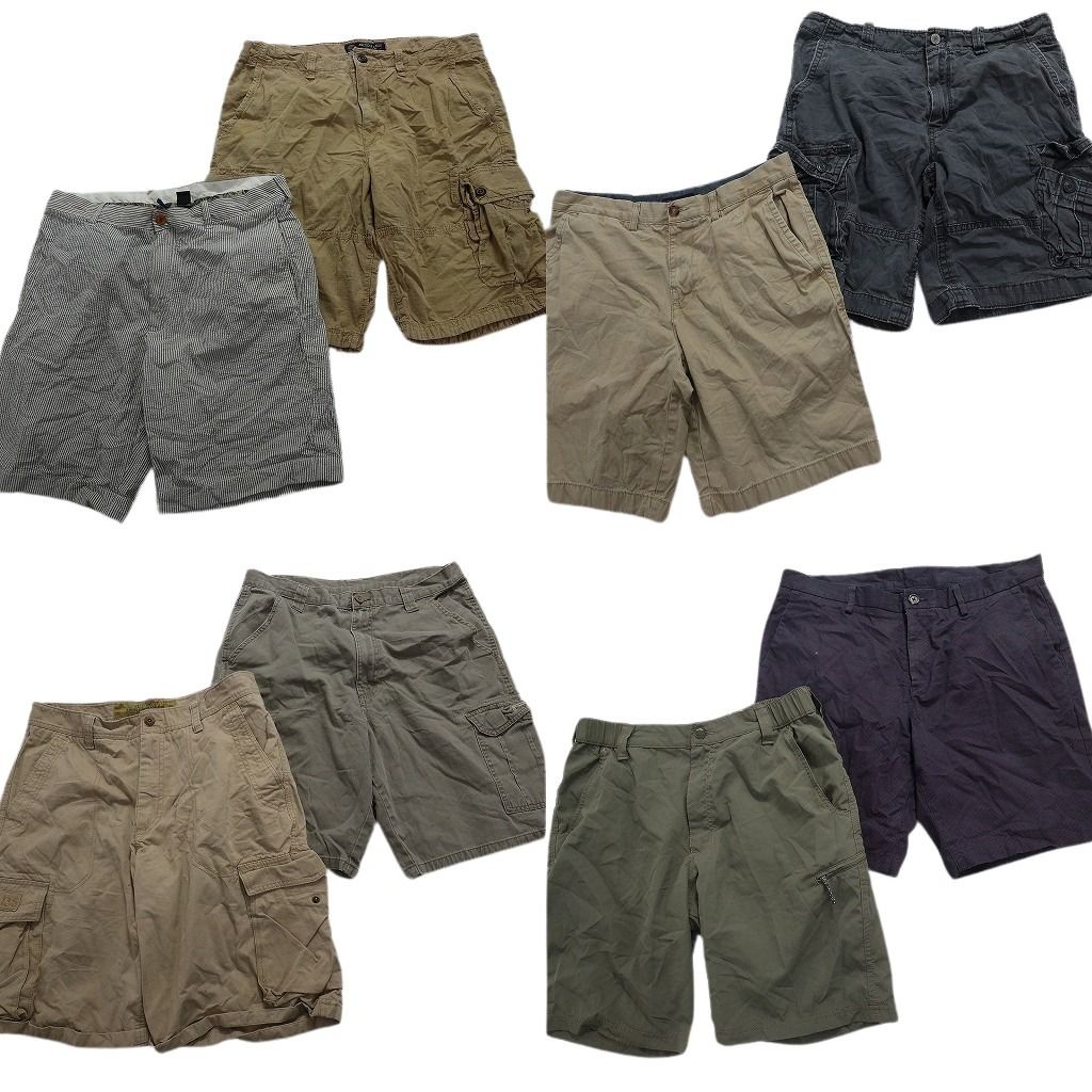 古着卸 まとめ売り ブランドMIX ショートパンツ 8枚セット (メンズ 34 ) ラングラー オールドネイビー トミー アメリカンイーグル MS4038