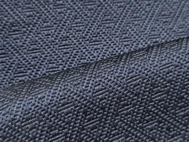 平和屋着物○本場筑前博多織 男性 角帯 菱文 濃藍色 寺嶋織物謹製 証紙