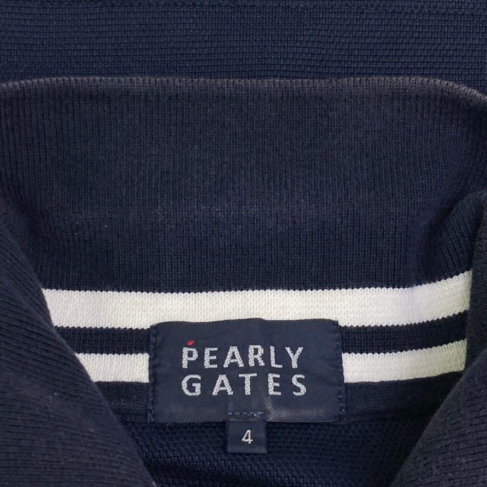 PEARLY GATES ネイビー ポロシャツ　サイズL 中古 メンズ パーリーゲイツ PEARLY GATES 半袖ポロシャツ 4(M