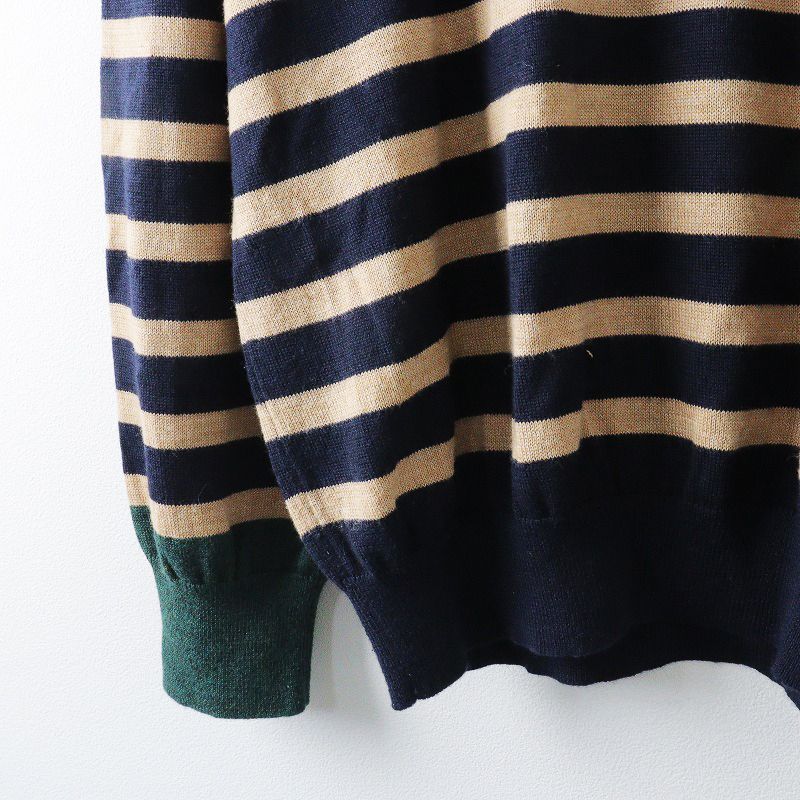 アトリエナルセ atelier naruse コットンウールボーダーニット