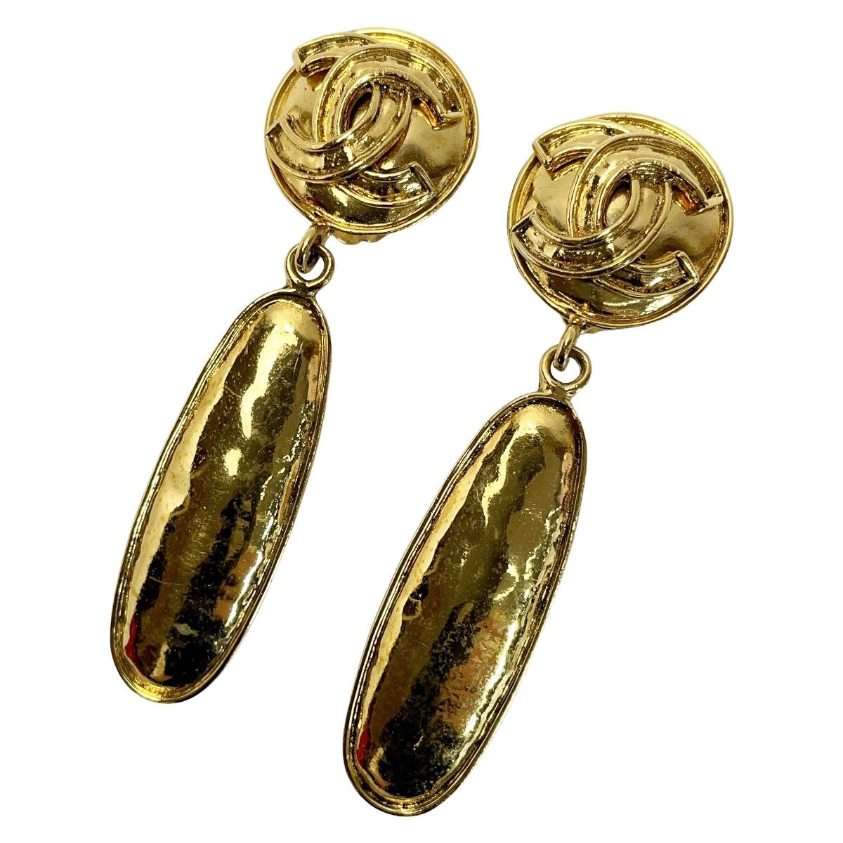 CHANEL シャネル メッキ ヴィンテージ ゴールド アクセサリー イヤリング レディース
