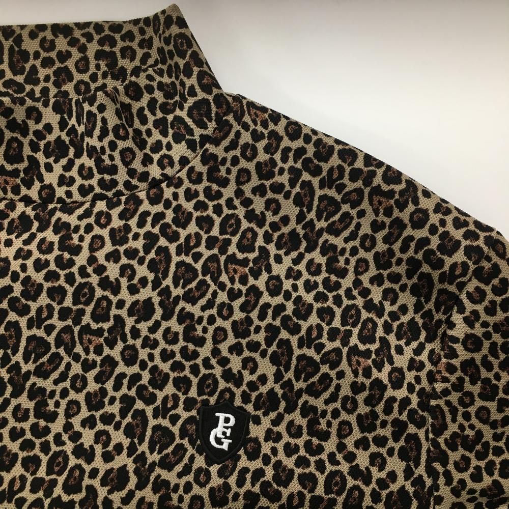 PEARLY GATES - 【超美品】パーリーゲイツ 長袖ハイネックシャツ ブラウン×黒 レオパード柄  メンズ 7(XXL) ゴルフウェア 大きいサイズ PEARLY GATES 超美品】パーリーゲイツ 長袖ハイネックシャツ ブラウン×黒