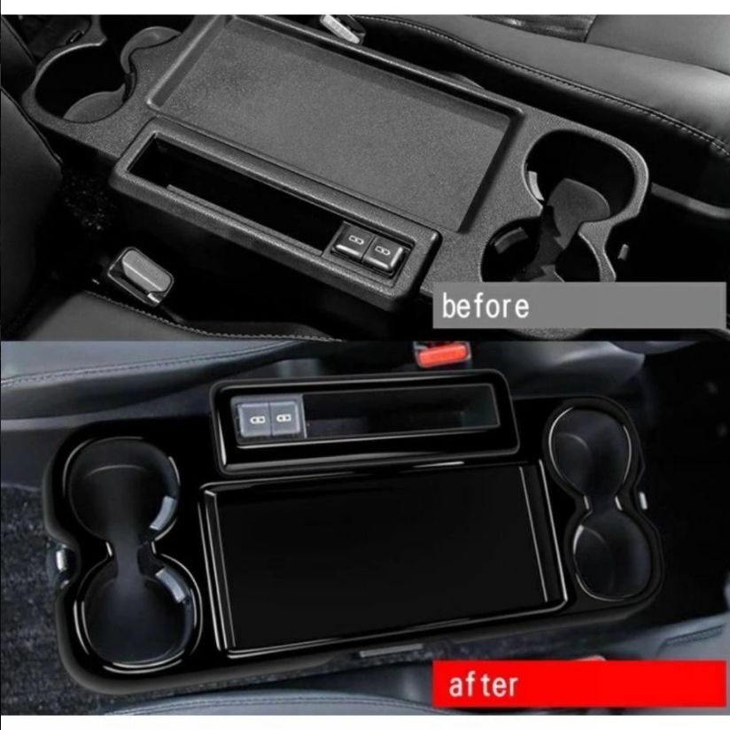 トヨタ ノア90系 ヴォクシー 90系 用 インテリアパネル カップホルダーカバー 内装 カスタム パーツ ABS製 2P ブラック FFCRYSTALESIA_COM