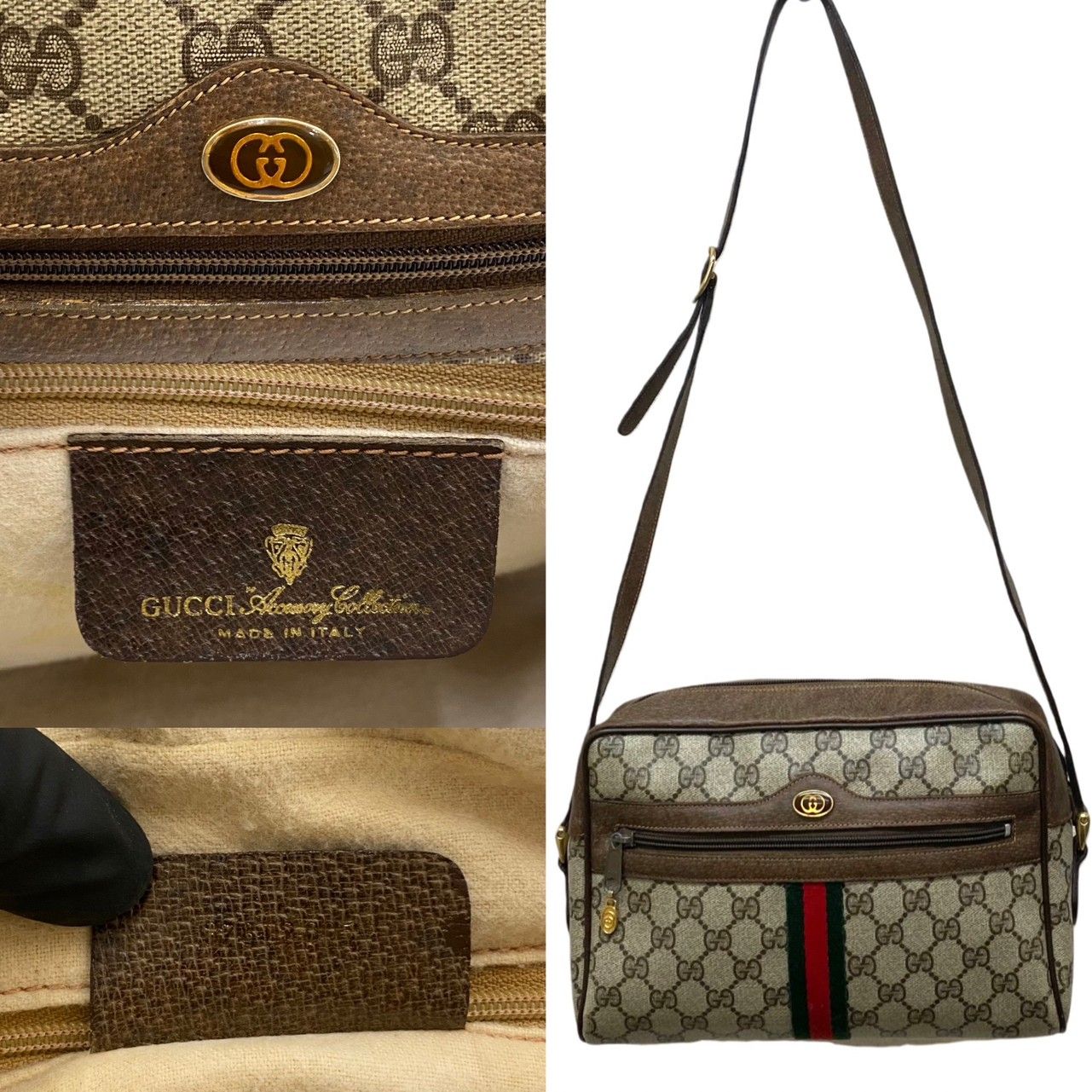 極美品 GUCCI オールドグッチ グッチ ヴィンテージ シェリーライン GG 