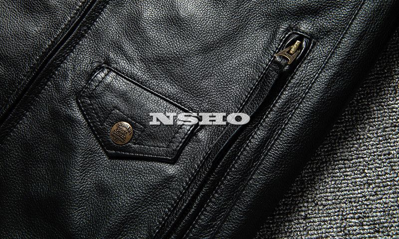 上質 革ジャン カウハイド メンズ 50's パテッド シングル ライダース