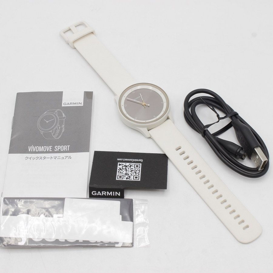 美品】GARMIN vivomove Sport Peach Gold/Ivory 010-02566-41 スマート