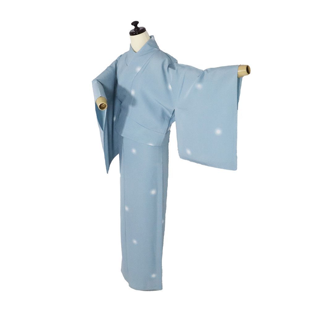 夏着物　正絹　絽　蛍模様　飛び小紋　和装　美品 夏着物 正絹 絽 蛍模様 飛び小紋 和装 美品 トール 裄長の通販