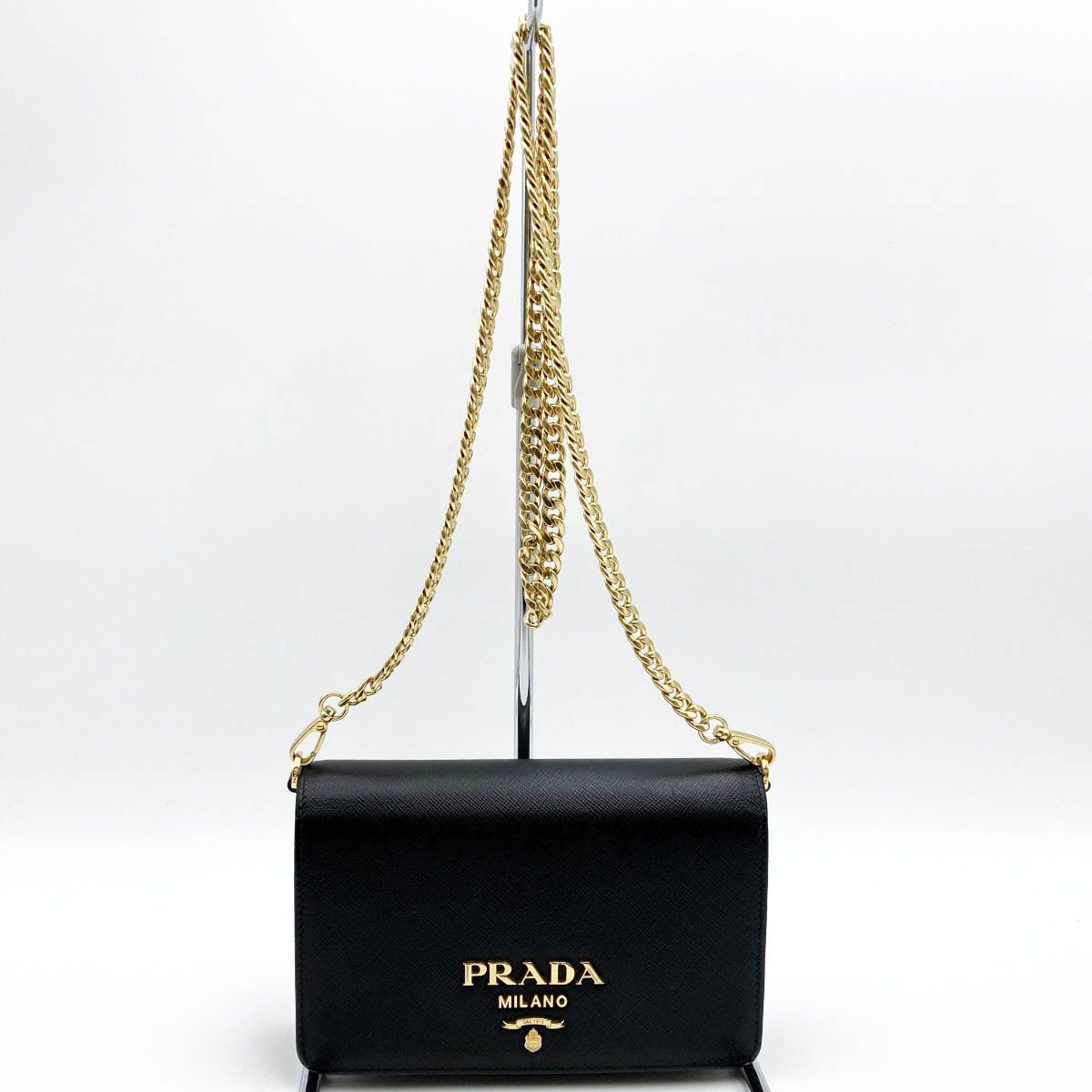 美品 PRADA プラダ ショルダーバッグ チェーンショルダー 斜め掛け ...