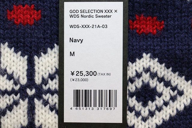 ウィンダンシー WIND AND SEA × GOD SELECTION XXX NORDIC SWEATER M 