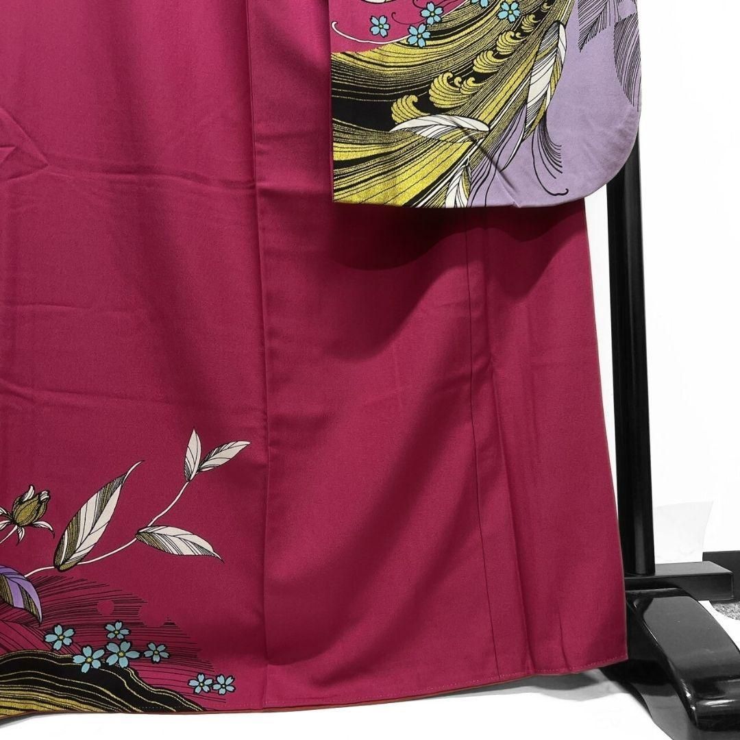 振袖 金駒刺繍 金彩 牡丹 花模様 成人式 晴れの日 着物 064a p