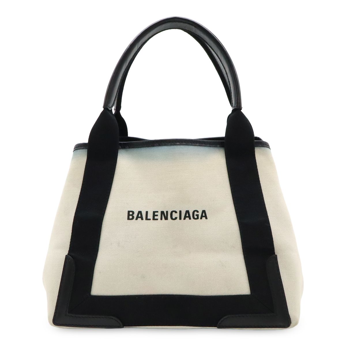 ✨超美品✨バレンシアガ　ネイビーカバスS　ハンドバッグ　キャンバス　ポーチ　黒 BALENCIAGA バレンシアガ ネイビーカバス S ロゴ トートバッグ