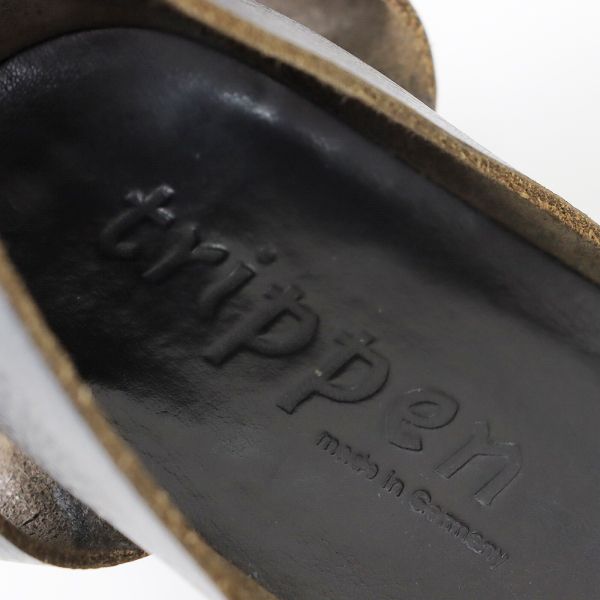 trippen トリッペン EDEL レザーストラップパンプス 37/グレー