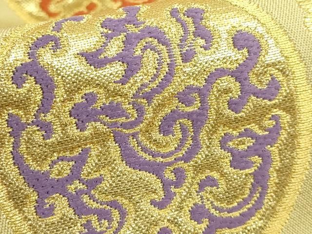 平和屋本店■極上　龍村美術織物　たつむら　六通柄　本袋帯　唐織　龍宝吉祥文　金糸　逸品　DZAA7980kh5 平和屋本店□極上 龍村美術織物 たつむら 六通柄 本袋帯 唐織 龍宝吉祥