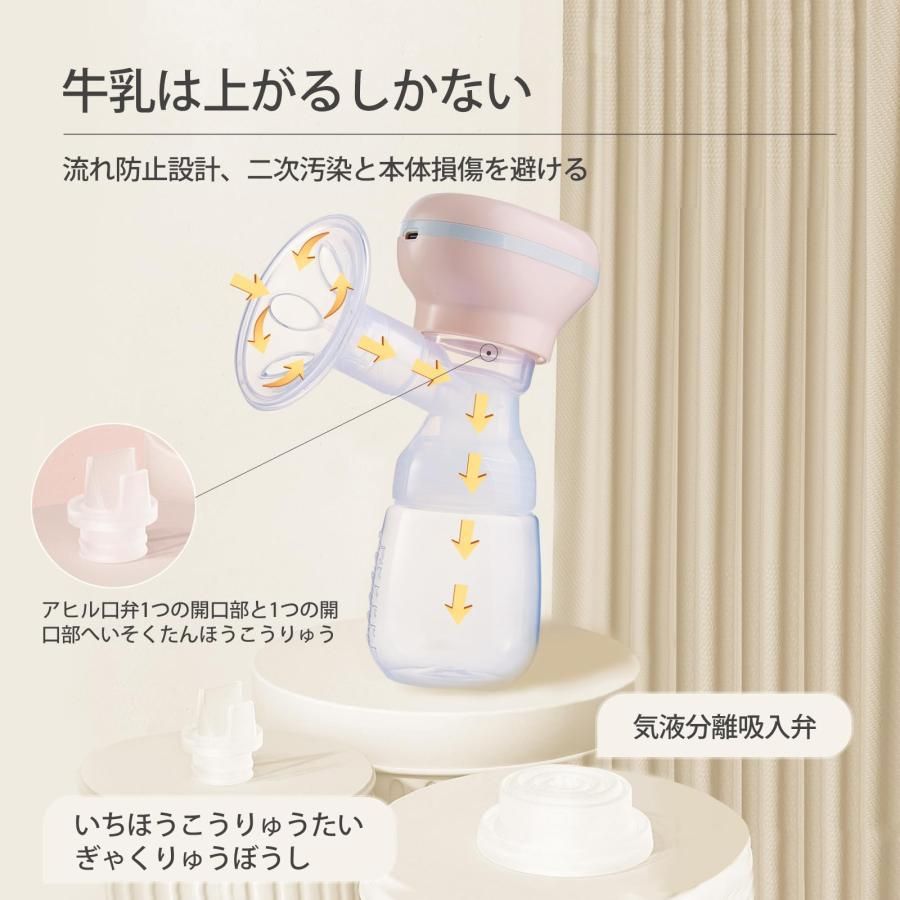 JAWUTU さく乳器 電動搾乳器 搾乳機 逆流防止 操作簡単 LED