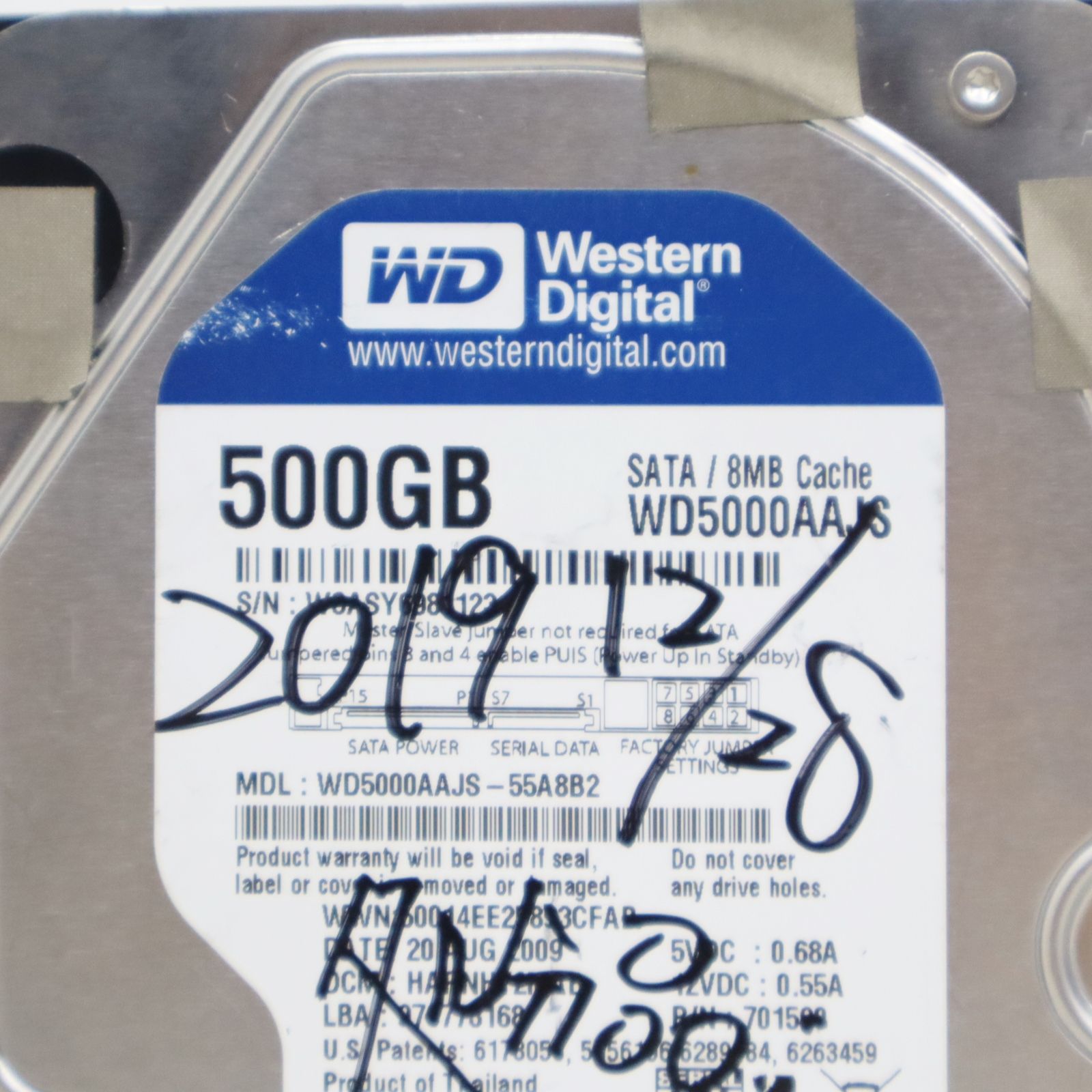 Wd5000aajs ∨ 500GB|内蔵型 3.5インチ HDD ハードディスク SATA|Western Digital ウェスタンデジタル ...