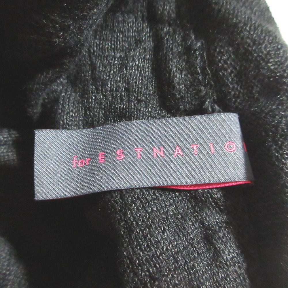 美品 ハラダマニア for ESTNATION エストネーション リネンカーディガン 01-234-12-040120 M ブラック レディース 古着 中古 ESTNATION - 美品 ハラダマニア for ESTNATION エストネーション