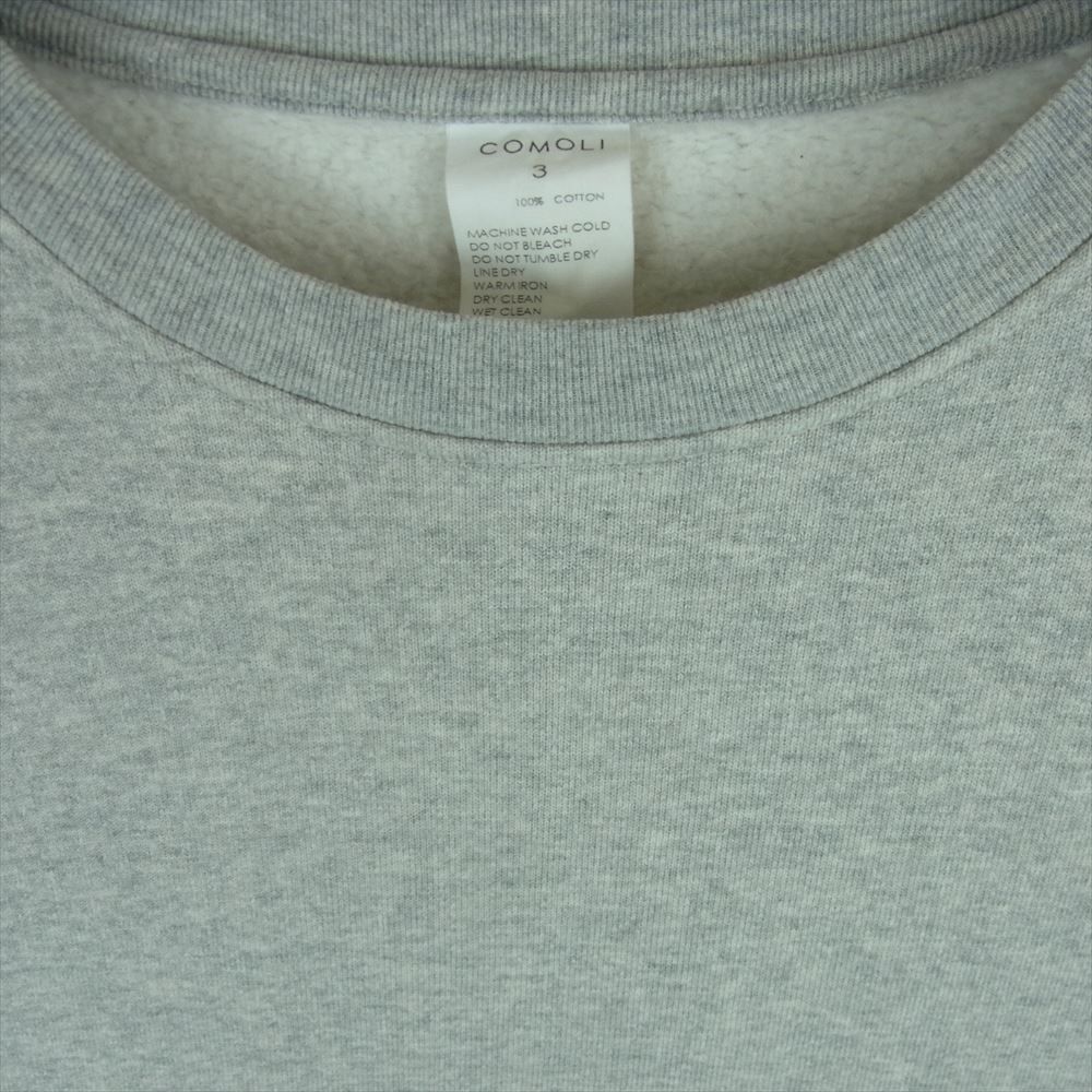 COMOLI コモリ 21AW U03-05003 コットン 吊裏毛 クルーネック  