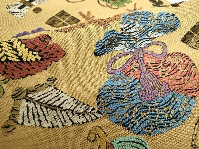 平和屋着物○六通柄袋帯 宝尽くし 金糸 正絹 逸品 DAAV6770ps - メルカリ